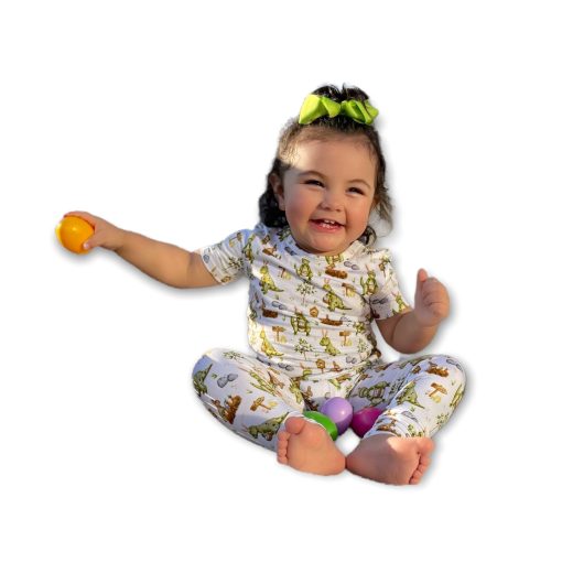 A Dino-mite Easter two piece pajamas