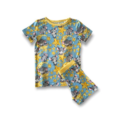 A Goodnight Swiss Short Sleeve and Shorts Pajamas