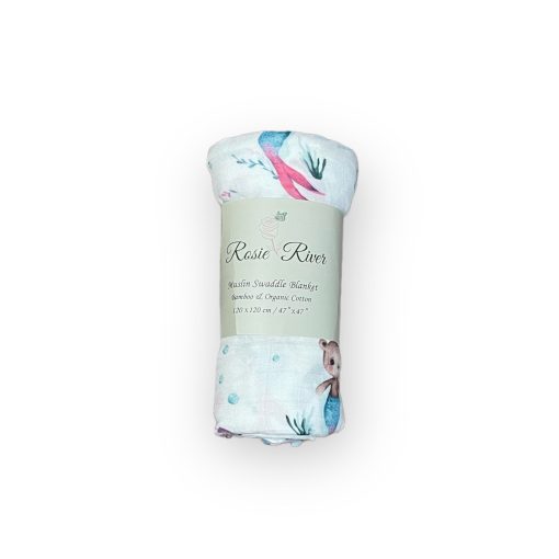 Beary Fintastic Muslin Swaddle